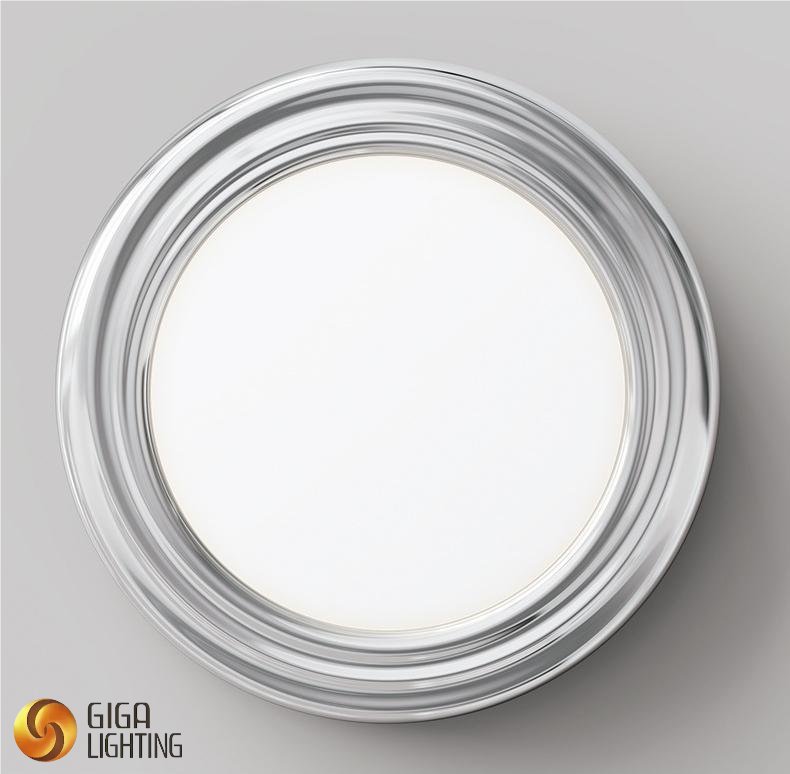 Bauhaus Schlafzimmerlampe Premium Sense Designer Silber Arbeitszimmer Wohnzimmer Vollspektrum Augenschutz Runde LED Deckenleuchten