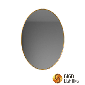 IP44 Ovaler Wandspiegel mit Aluminiumlegierungsrahmen für Badezimmer, Waschraum, Wandmontage, HD-Spiegel, Make-up-Kosmetikspiegel