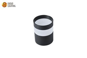 Zylinder schwarz weiß Aluminium Frost Acryl 10W LED Strahler Oberflächendesign IP20